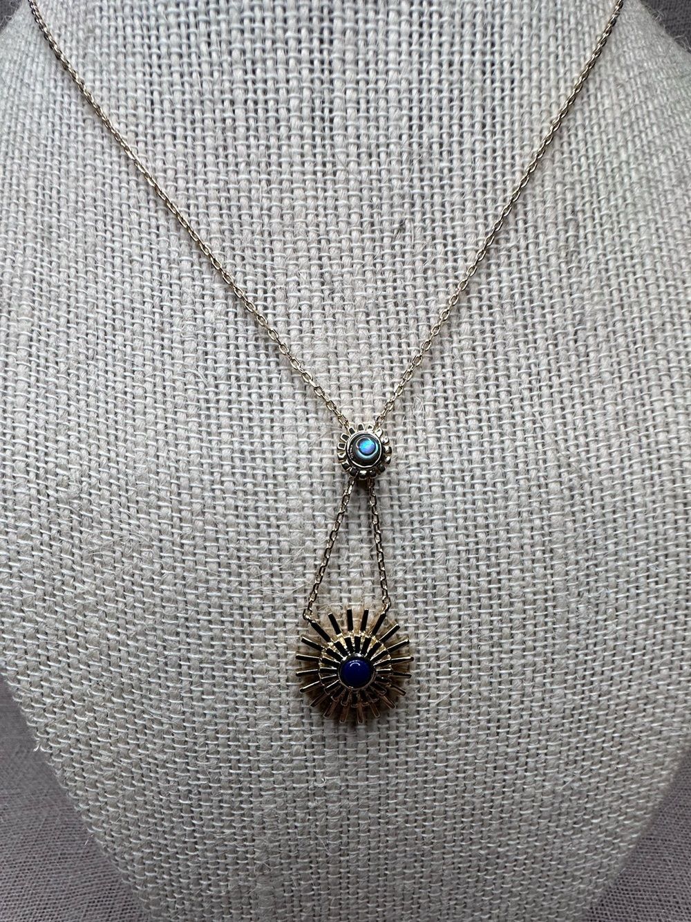 NWOT Boho Sunburst Drop Necklace Negligee Drop / Lavaliere